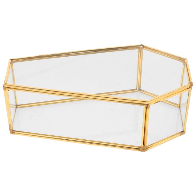 HEALEEP Vitrina De Vidrio Transparente En Forma De Ataúd Para Exhibir Colecciones