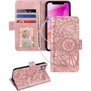 For IPhone 11 Pro 5.8" Case, PU Leather Wallet Book Flip Folio Stand View Cover Pouch Compatible With IPhone 11 Pro Phone Case (Blue Flower