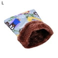 thumbnail image 2 of Flmtop Pets Hamster Rabbit Dot Heart Print Winter Warm Bed House Mat Plush Bag Nests, 2 of 9