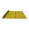 thumbnail image 2 of Ahgly Company Indoor Round Abstract Yellow Modern Area Rugs, 8' Round, 2 of 4