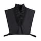 thumbnail image 3 of Cuello falso con volantes para mujer, elegante escote tipo chal, para faldas Negro, 3 of 9