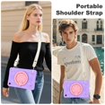 thumbnail image 7 of Case for Samsung Galaxy Tab A9,Anti drop silicone+PC Layer Protective Case 360 ° Rotating Bracelet Handle Stand ,Shoulder Strap, Heavy Duty Shockproof Tablet Case,Purple,For Galaxy Tab A9, 7 of 7