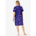 thumbnail image 2 of Dreams & Co. Plus Size V-Neck Short Sleeve Knee-Length Cotton Sleepshirt, 2 of 6