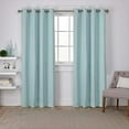 thumbnail image 6 of Exclusive Home Sateen Twill Woven Room Darkening Blackout Grommet Top Curtain Panel Pair, 52"x96", Seafoam, 6 of 11