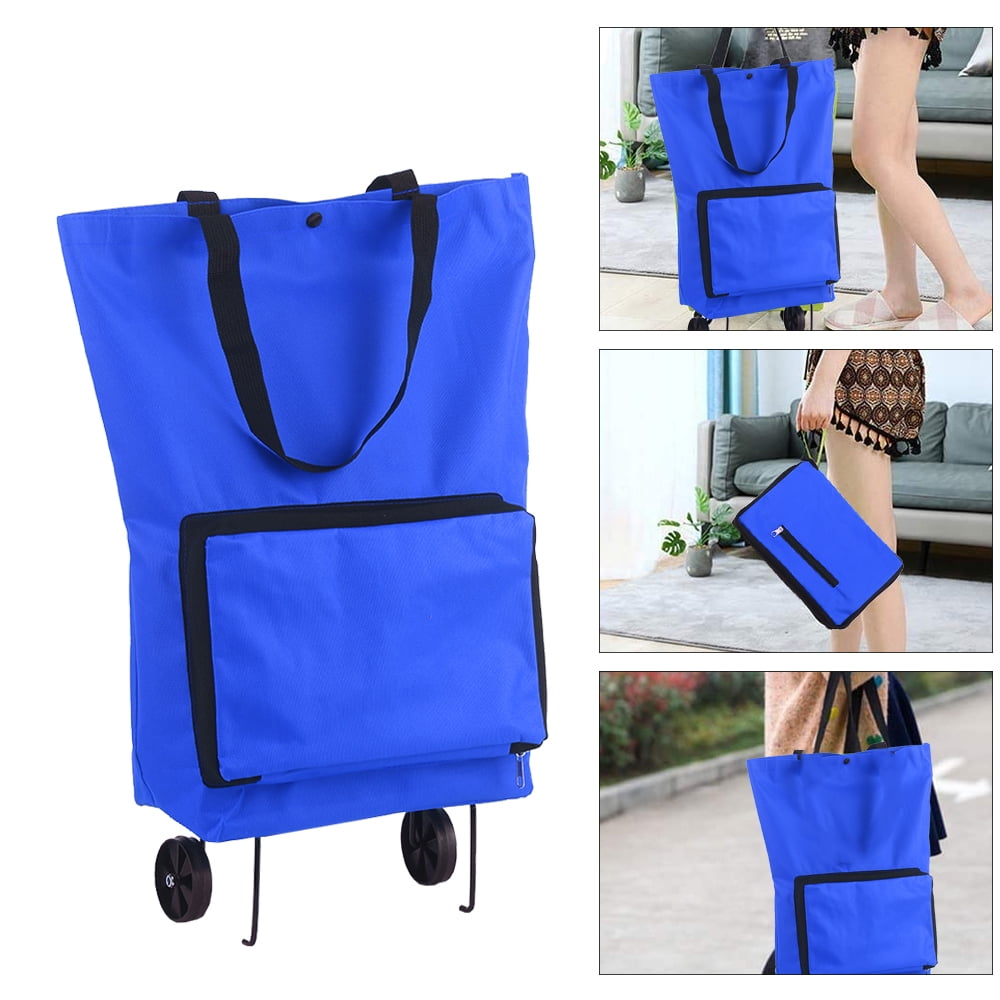 Trolley Folding Shopping Portable Grocery Shopping,Blue