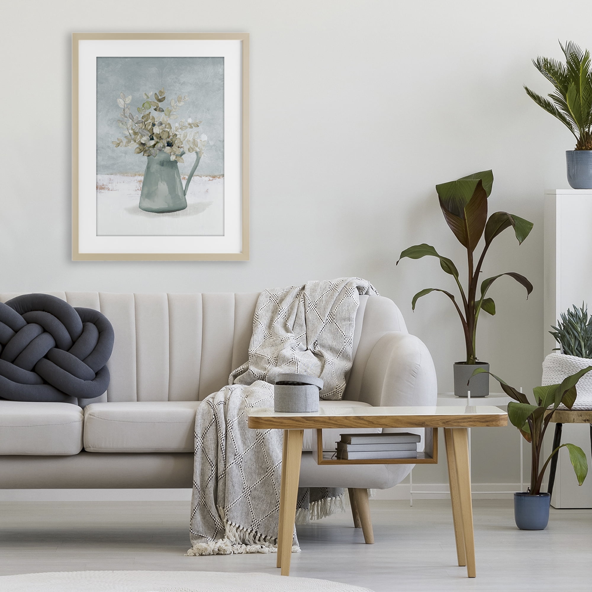 Stupell Industries Blue Botanical Arrangement Birch Framed Print Under Glass, design by Lanie Loreth