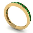 thumbnail image 2 of 0.39 ctw Wedding Band for Women - 18K Yellow Gold Simulated Emerald Stackable Eternity Ring, 2 of 6