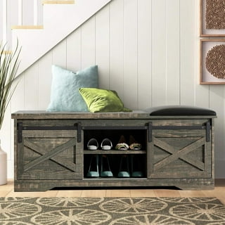 Barn Door Storage Bench
