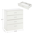 thumbnail image 3 of Hassch Simple End Table with Storage, Nightstand with 4 Drawers for Small Space, 25.98"L x 13"W x 28.5"H, White, 3 of 7