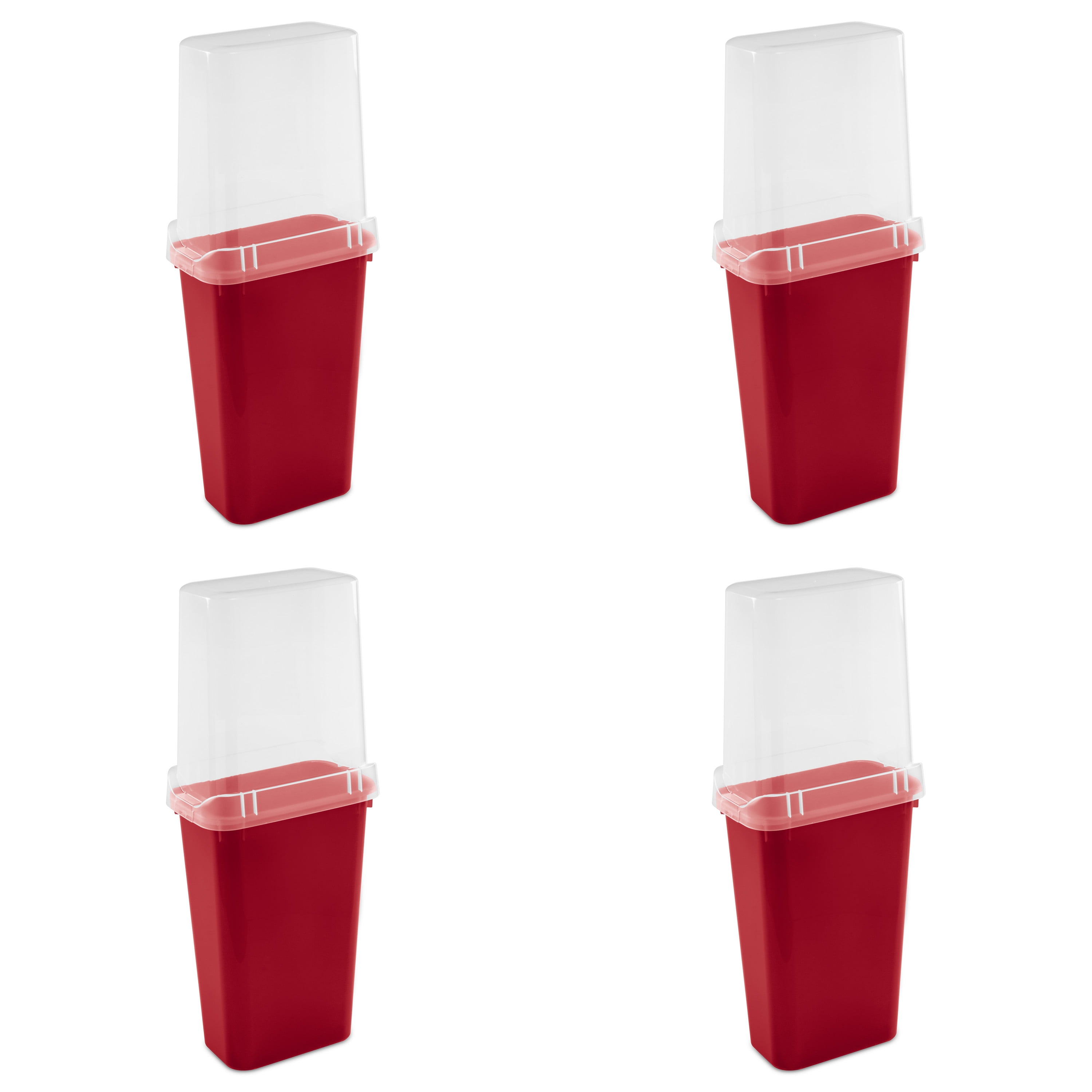 Sterilite 40" Vertical Wrap Box Plastic, Infra Red, Set of 4