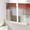 Red, variant on Sheer Curtains 45 Inch Length 2 Panels Set for Kitchen, Abstract Blue Semi Sheer Curtains for Windows, Brown Vintage Oil Painting Mottled Texture Voile Window Treatments Rod Pocket Curtain