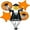 Orange, variant on PMU Graduation Jumping Smiley Grad Balloon Bouquet | Jumping Grad Mylar Balloons | Jump for Joy Graduation Smiley Grad Balloon | Grad Foil Balloons | Green (5/Pkg) Pkg/1