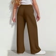 thumbnail image 3 of FAIWAD Kids Girls Wide Leg Sweatpants High Waisted Drawstring Baggy Pants Casual Athletic Joggers Sweat Pants, 3 of 8