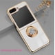 thumbnail image 4 of Para Samsung Galaxy Z Flip6 Funda de teléfono galvanizada ZFlip3 Soporte de anillo Cubierta protectora magnética para automóvil, 4 of 5