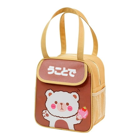 

Kawaii Lunch Bag Insulated Bag Cute Lunch Box for Girls Reusable Tote Bag for Hot or Cold Portable Lunch Bags