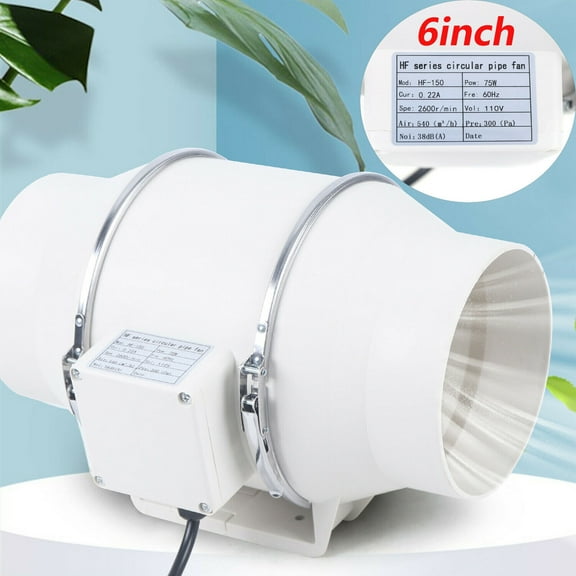 6 inch Duct Fan High Efficiency Inline Fan Mixed Flow Ventilation System Exhaust