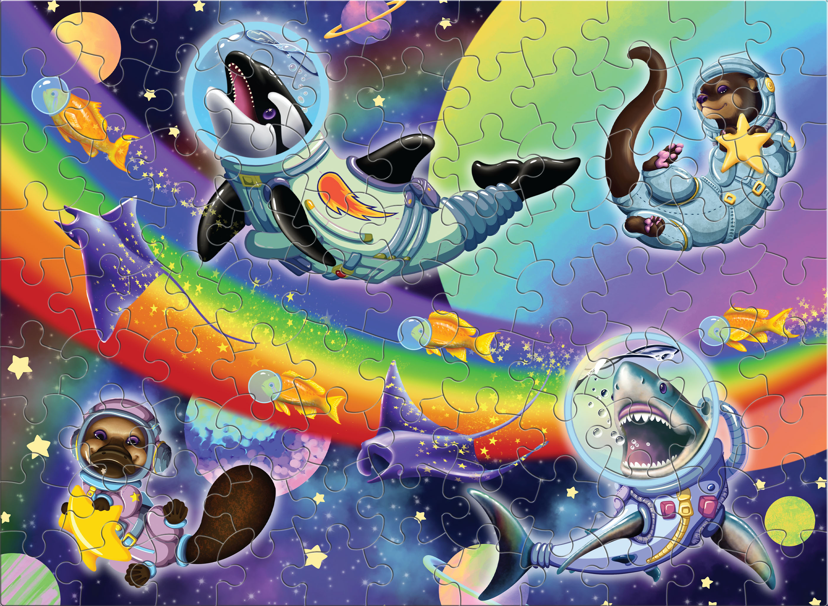 Ceaco Starry Safari Glow (Carla Morrow) 100 Piece Interlocking Jigsaw Puzzle
