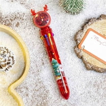 Giunmcul 10 Color Ballpoint Pen Christmas Gift Set Multicolor Writing Markers for Students Office 6.3in