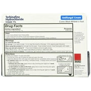 Terbinafine Hydrochloride AntiFungal Cream 1% (1 oz.) (Pack of 2)