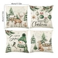 thumbnail image 5 of 4PCS Christmas Pillow Covers for Indoor Decorations 18x18" Christmas Pillowcase Santa Claus Print Pillowcase Holiday Bedroom Home Decors Cushion Cover Christmas Gifts, 5 of 7
