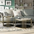 thumbnail image 6 of Furniture of America Kual Contemporary Metal 2-Piece Coffee Table Set in Brass, 6 of 11