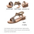 thumbnail image 6 of Rokment Bling Rhinestones Vintage Metallic Wedge Slingback Dressy Sandals for Women Bride Wedding Boho Beach Elastic Ankle Strap Dress Summer Shoes 2026 Gold Size 9, 6 of 8