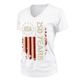 thumbnail image 5 of CONZONE Womens Usa 250Th Anniversary T-Shirts Short Sleeve July 4Th T Shirts for Women Casual Crew Neck Patriotic Usa Letter Graphic Lightweight Tees Soft Cozy Dailywear, 5 of 5