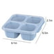 thumbnail image 3 of Bento Box Lunch Containers | 4 Compartment Reusable Divided Food Storage | Wheat Straw Plastic | Leak-Proof Stackable | Microwave Dishwasher Safe | 2 Pack | Blue Green Beige | 6.5x6.1x2.17 Inch, 3 of 7