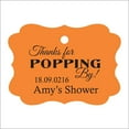 thumbnail image 1 of 100 PCS Personalized Baby Shower Favors Tags Custom Quote Thank You For Popping By Baby Shower Gift Hang Tags, 1 of 1
