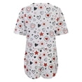 thumbnail image 6 of 2 Piece Short Pajama Set for Women Stylish Print Crew Neck Short Sleeve Tee Shorts Loose Casual Sleepwear Black L, 6 of 9