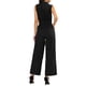 thumbnail image 3 of INSPIRAR CHIC Mono sin mangas con botón y cintura atada para mujer, XS, negro, 3 of 8