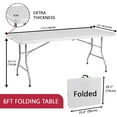 thumbnail image 6 of New Home Era 72'' Bi-Fold Design Rectangular Folding Table, White, 6 of 6
