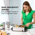 thumbnail image 2 of Servidor de buffet y calentador de comida OVENTE FW152S 2x1.5L inoxidable, 2 of 5