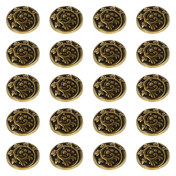 unbranded  20 Pcs Retro Coat Button Round Shaped Pins Jean Buttons Extenders for Jeans Golden