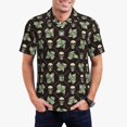 thumbnail image 5 of Wukai Skulls Gold Chains Dollar Men’s Polo Shirts,Quick-Dry Athletic Shirt,Classic Fit Shirts-Small, 5 of 8