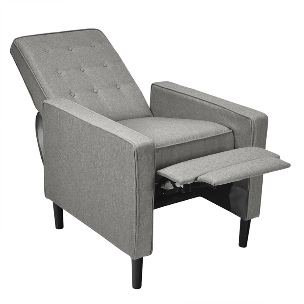 Finihen Accent Chair, Push Back Recliner Arm Chair, Mid-Century Push Back Recliner Chair, for Living Room, Office, Gray Finihen Accent Chair, Push Back Recliner Arm Chair, Mid-Century Push Back Recliner Chair, for Living Room, Office, Gray