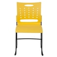 thumbnail image 5 of Flash Furniture 5 Pack HERCULES Series 881 lb. Capacity Yellow Sled Base Stack Chair with Air-Vent Back, 5 of 5