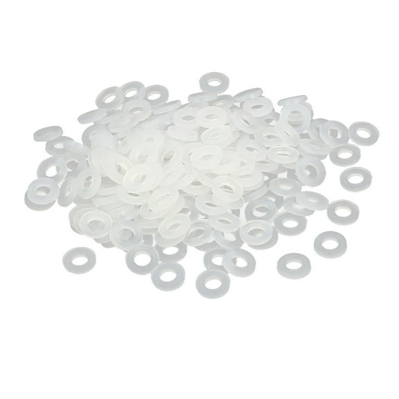 M3 x 6mm x 1mm Nylon Flat Pads Insulating Washers Gaskets Fastener White 200PCS