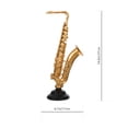 thumbnail image 2 of NIYANGLE 1Pack Golden Saxophone Sculpture Desktop Saxophone Decor for Music Lovers, 2 of 8