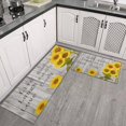 thumbnail image 3 of Kitchen Rugs and Mats Non Skid Washable Text Board Sunflower Flowers Kitchen Mat and Rug Set,Floor Cushion Waterproof Rug,Rubber Backed Area Rugs for Kitchen Laundry, 3 of 7