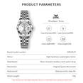 thumbnail image 5 of OPK Watches for Women Stainless Steel Fashion Dress Luxury Big Large Face Waterproof Quartz Analog Female Watches with Date Ladies Watch Reloj para Mujer (Gold/Blue/Black Dial), 5 of 11