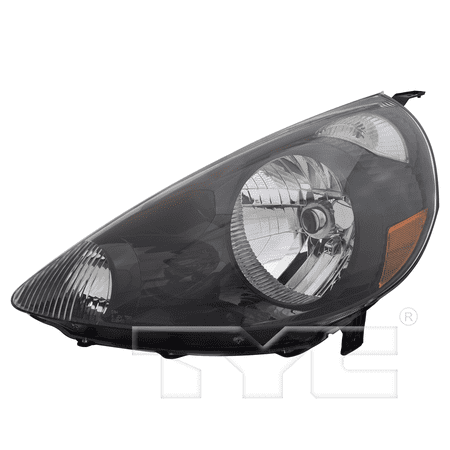 Headlight Front Lamp for 07-08 Honda Fit (Black) Left Driver Side