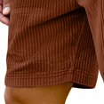 thumbnail image 5 of LTTVQM Mens Cargo Shorts Casual Lightweight Drawstring Elastic Waist Corduroy 2026 Summer Beach Shorts with Pockets Brown 2XL, 5 of 8