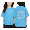 thumbnail image 2 of Chemises pour Filles Col Rond Imprimé Manches Courtes Chemise pour Filles Vêtements d'Été pour Adolescentes 12-13 Ans Vêtements pour Filles Mode Filles, 2 of 5