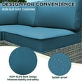 thumbnail image 5 of Yalissey Outdoor Replacement Cushions for Patio Furniture,Water-Resistant Sofa Cushions for Rattan Wicker Sectional Patio Conversation Sets,14-Piece Outdoor Couch Cushions Patio Sofa,Peacock Blue, 5 of 8