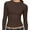 Chocolate, variant on Women's Inbarely Soft Long Sleeve Tops Crew Neck Slim Fit Basic Casual Going Out Tees Shirts