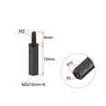thumbnail image 2 of Uxcell M2x15mm+6mm Male to Female Hex Nylon Spacer Standoff 150pcs, 2 of 5