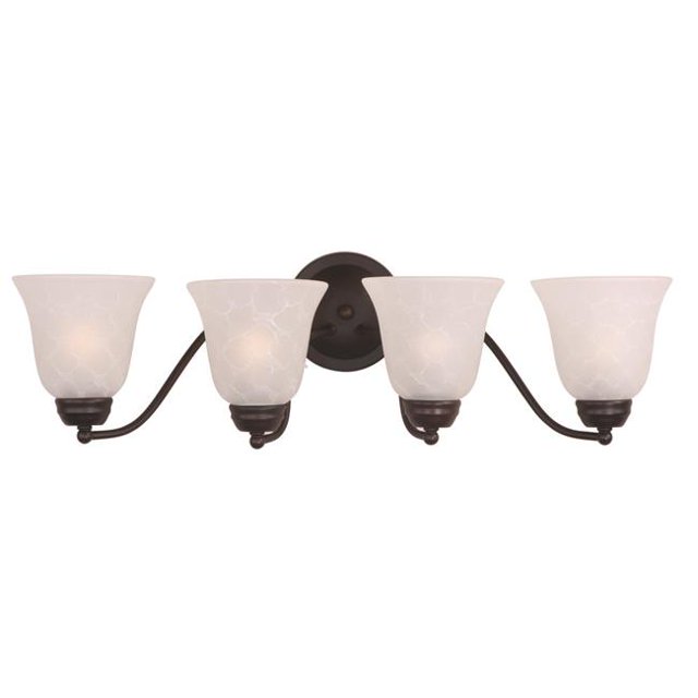 Maxim 2123ICOI Basix 4-Light Bathroom Vanity, Oil Rubbed Bronze