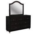 thumbnail image 5 of FOA Vriam 6pc Black Fabric Bed Set-Cal King+2 Nightstands+Chest+Dresser+Mirror, 5 of 11
