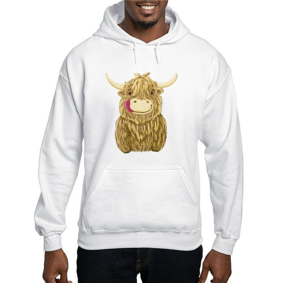 CafePress - Happy Highland Cow Jumper Hoody - Pullover Hoodie, Hooded Sweatshirt